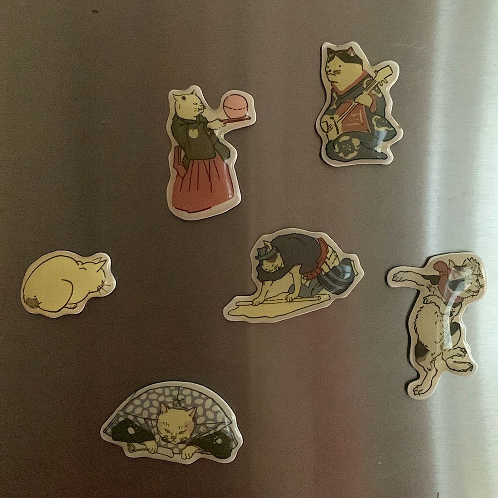 Japanese Cat refrigerator magnets